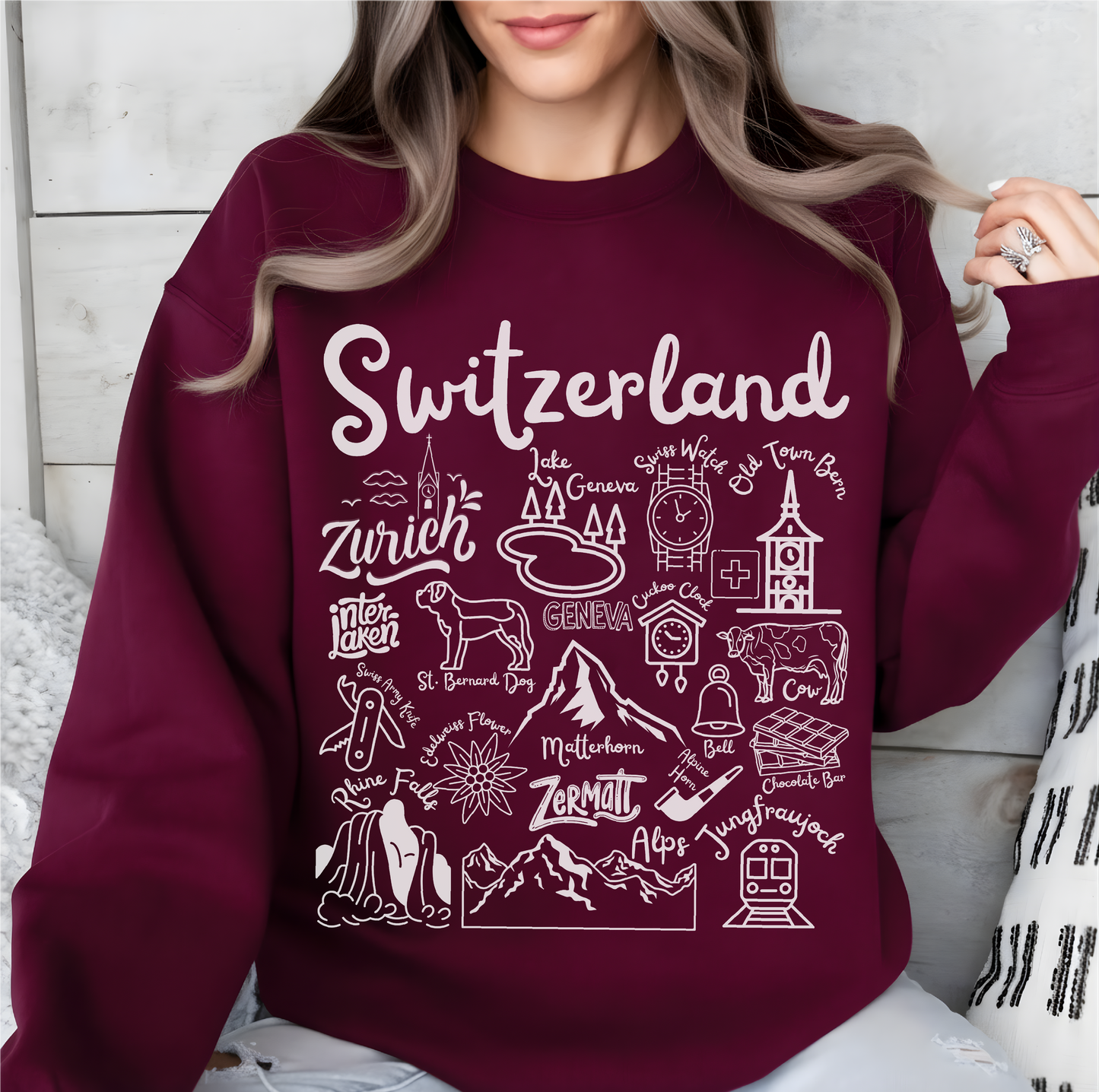 Switzerland Landmarks Sweatshirt