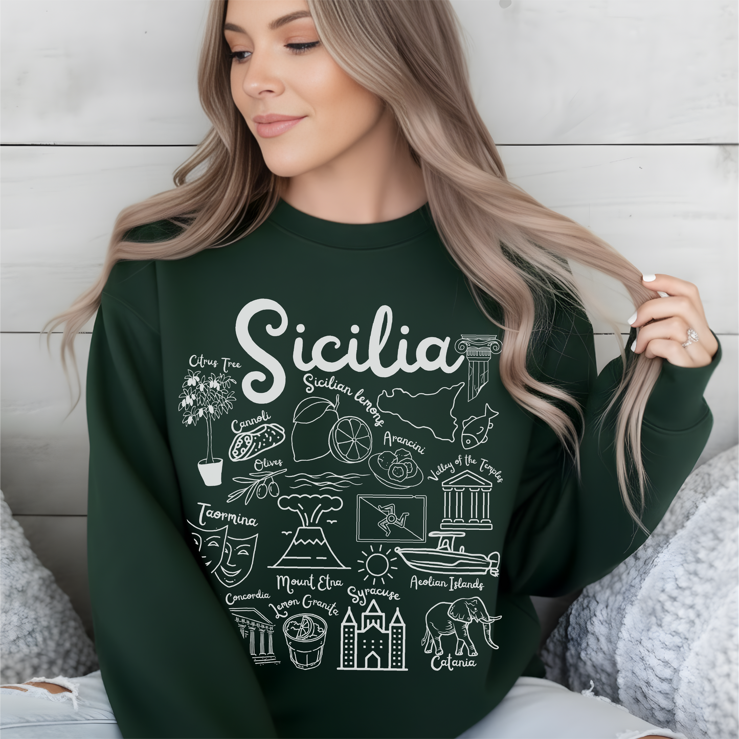 Sicilia Landmarks Sweatshirt