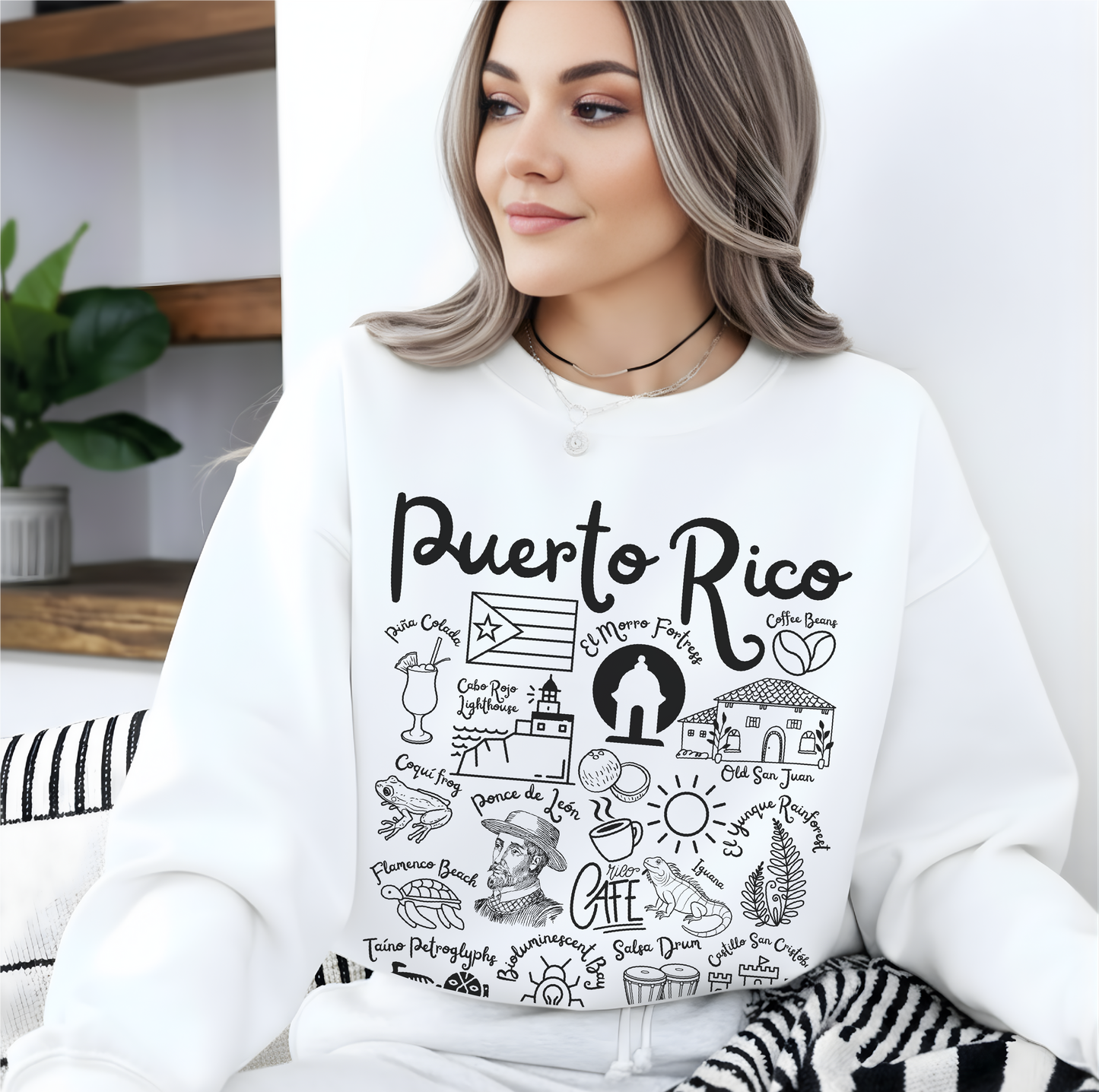 Puerto Rico  Landmarks Sweatshirt