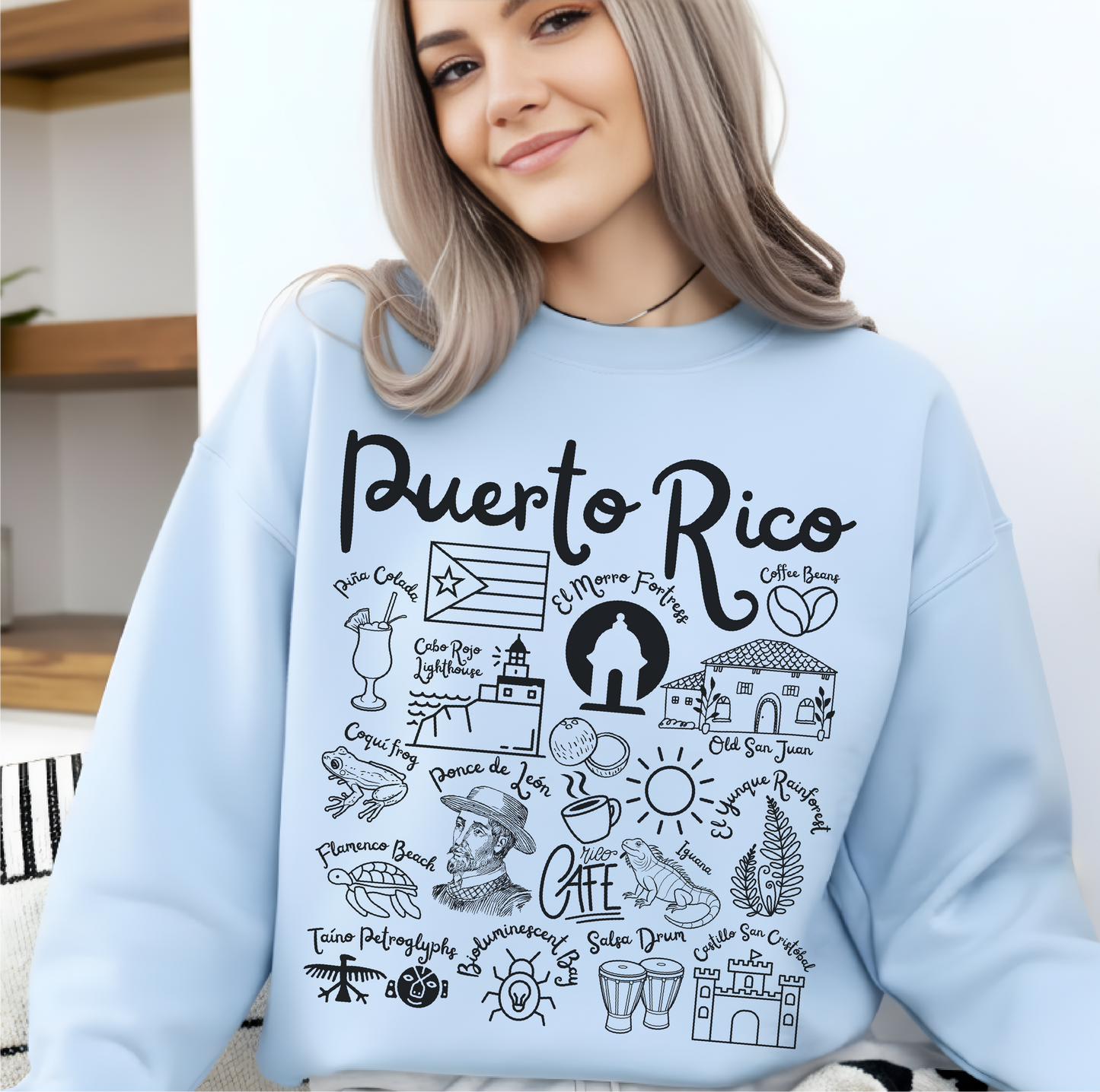 Puerto Rico  Landmarks Sweatshirt