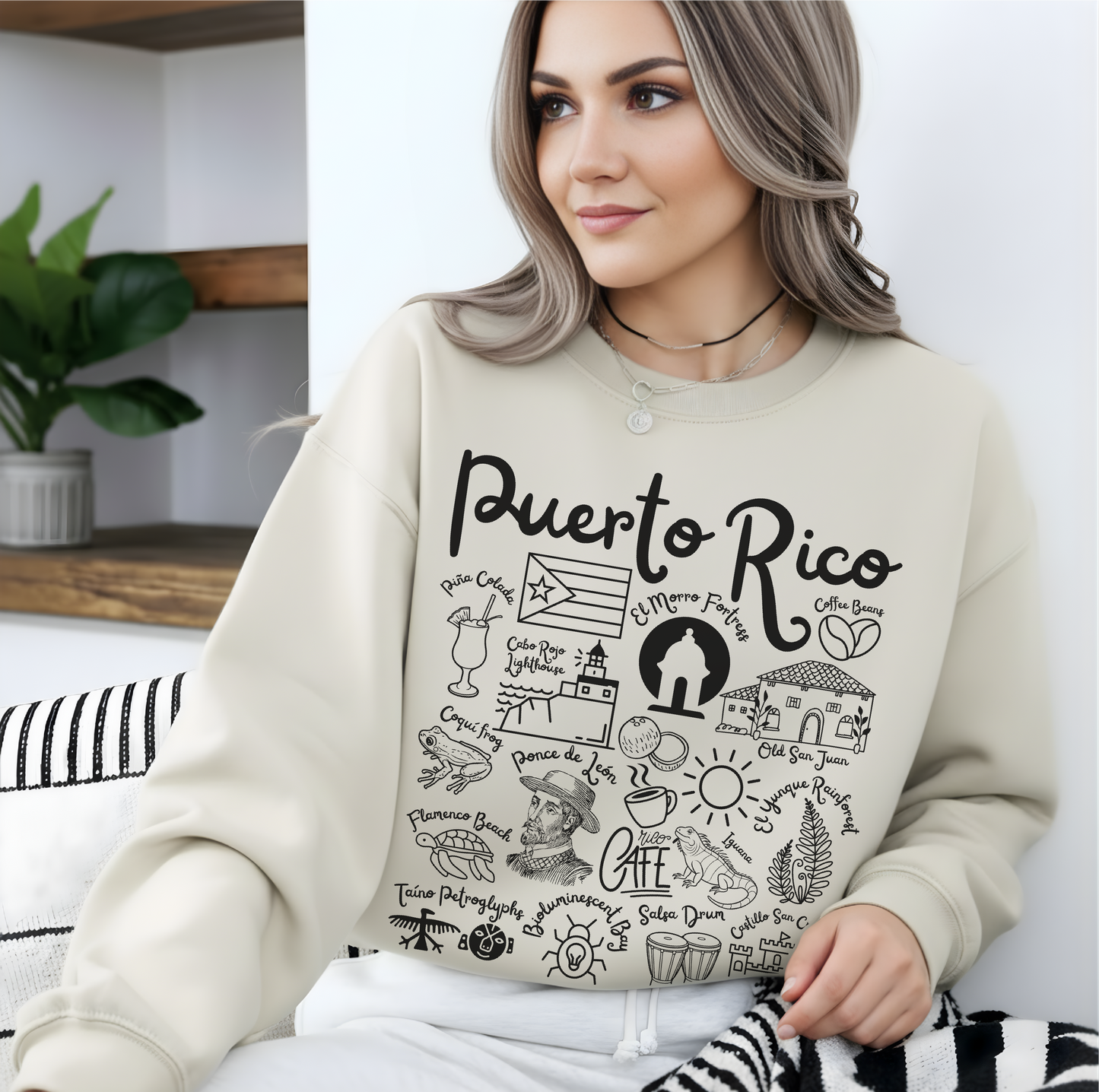 Puerto Rico  Landmarks Sweatshirt