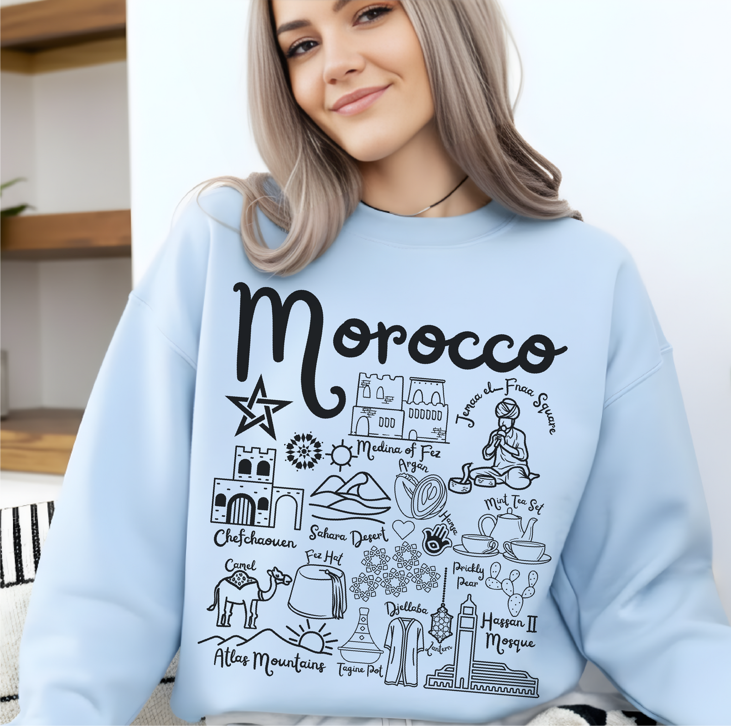 Morocco Landmarks Sweatshirt