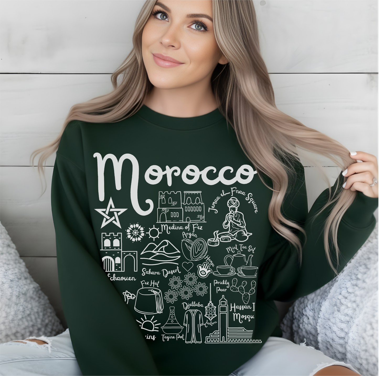 Morocco Landmarks Sweatshirt