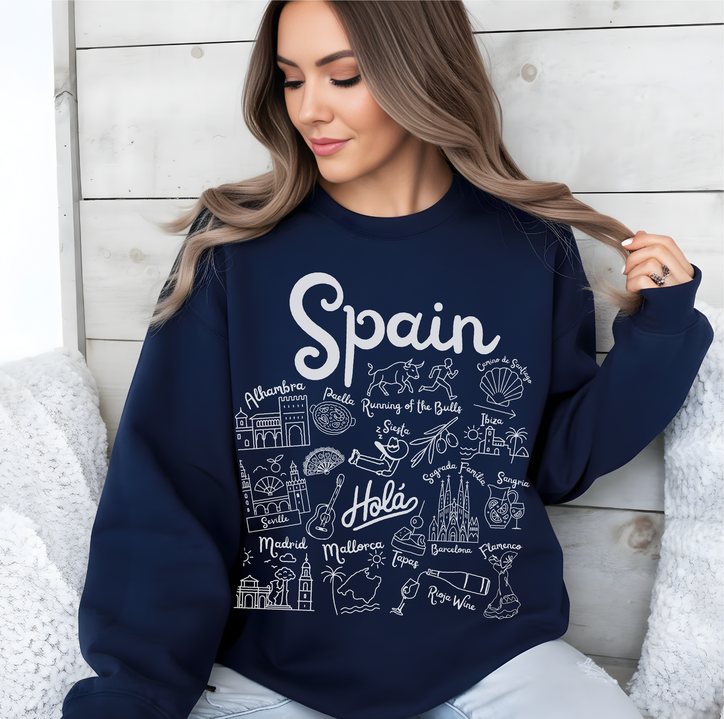 Spain Landmarks Sweatshirt