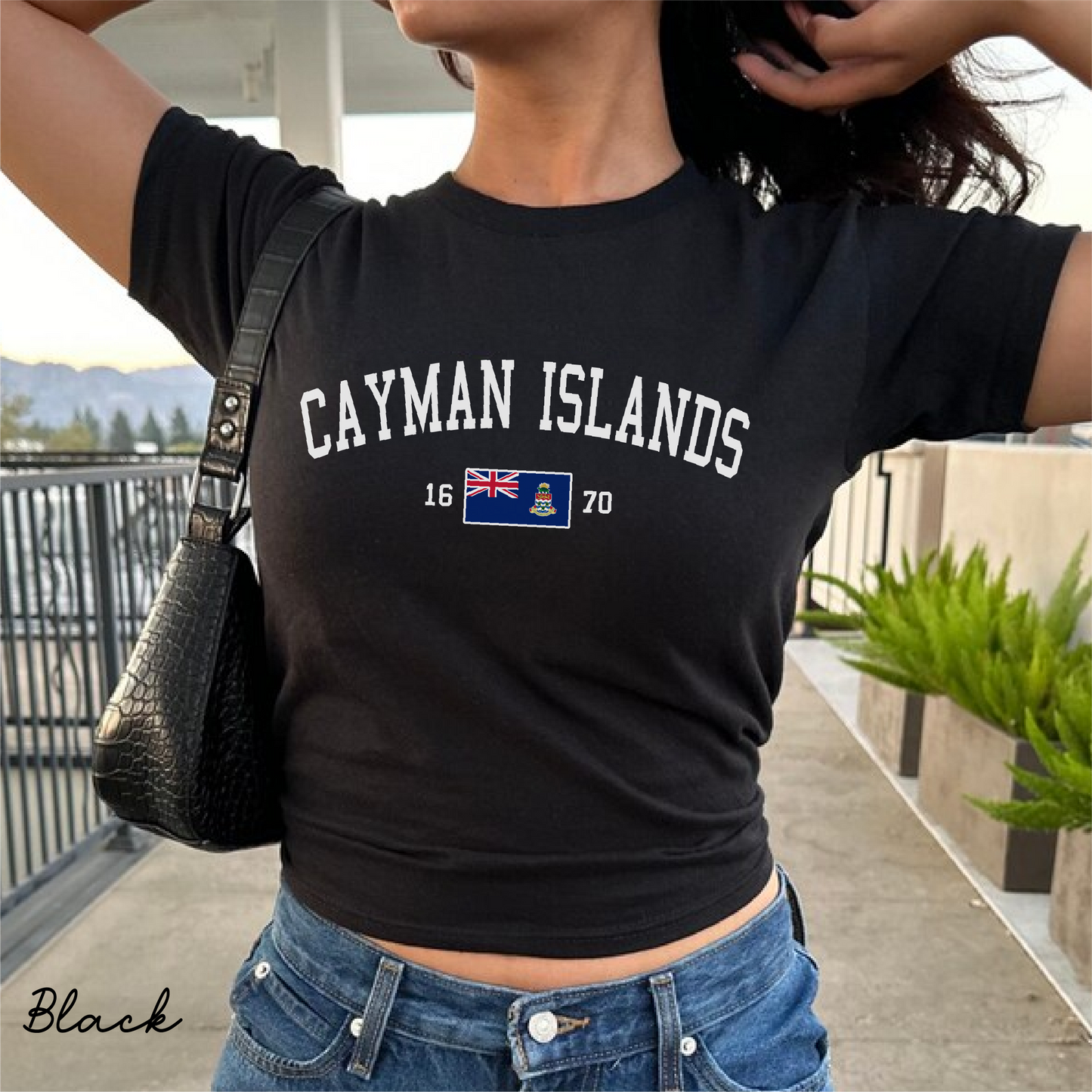 Cayman Island Y2K  Women's Baby Tee