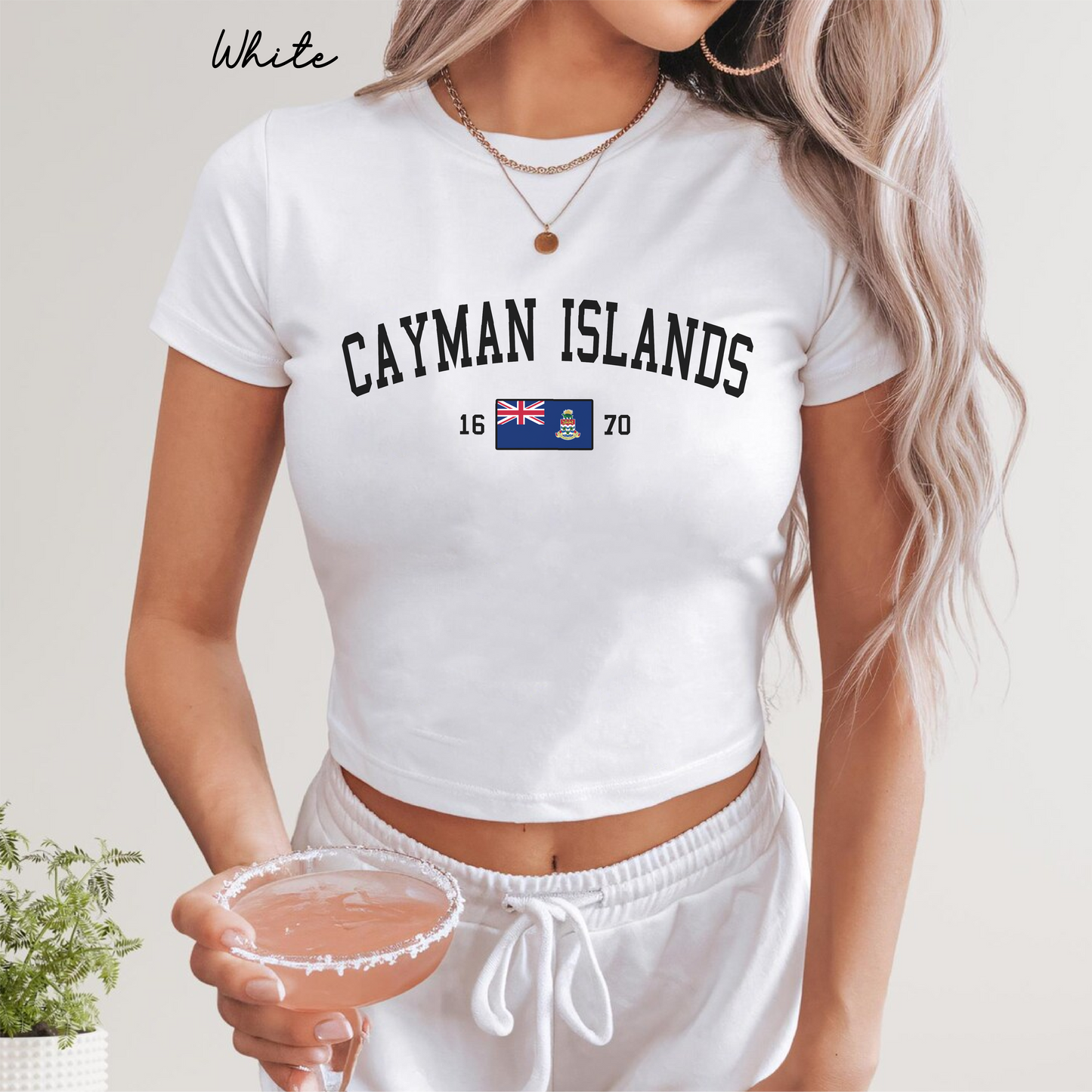 Cayman Island Y2K  Women's Baby Tee