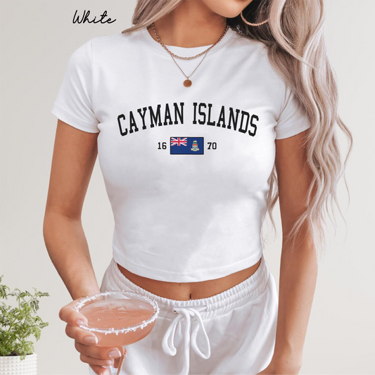 Cayman Island Y2K  Women's Baby Tee