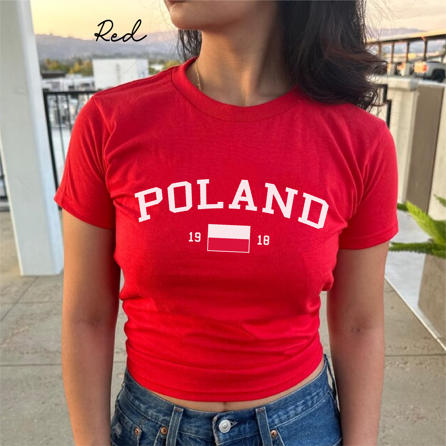 Poland Y2K Women's Baby Tee