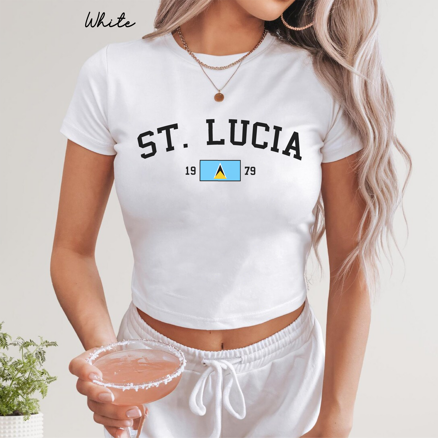 St Lucia Y2K  Women's Baby Tee