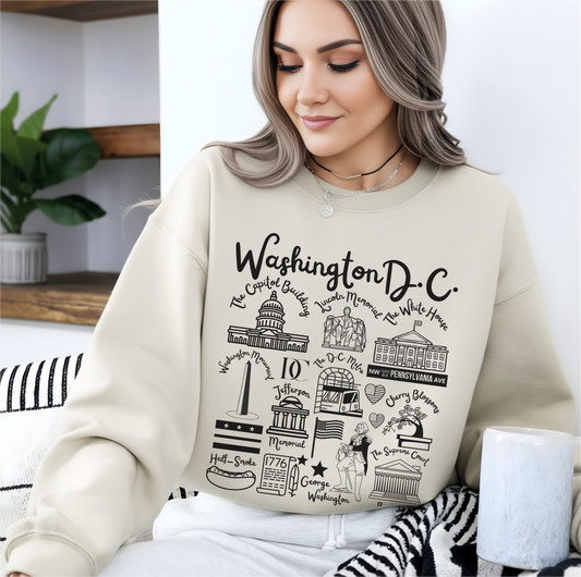 Washington D.C. Landmarks Sweatshirt