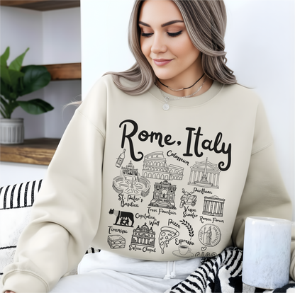 Rome Italy Landmarks Sweatshirt