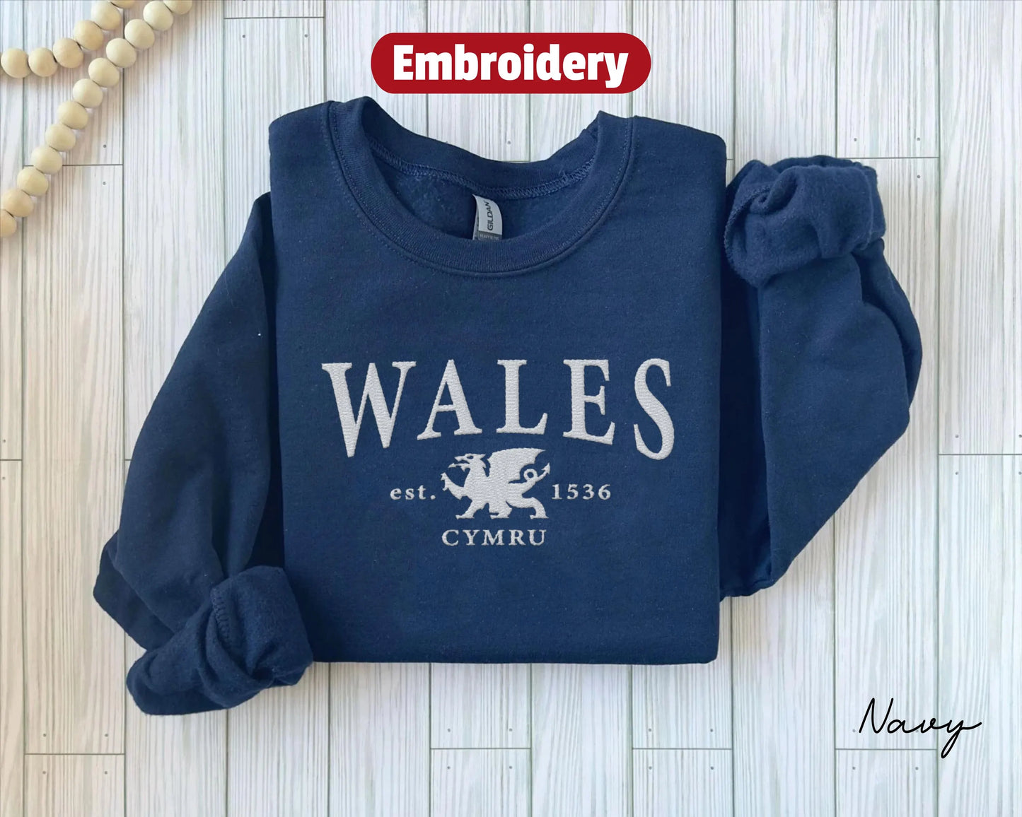 Wales embroidery sweatshirt crewneck