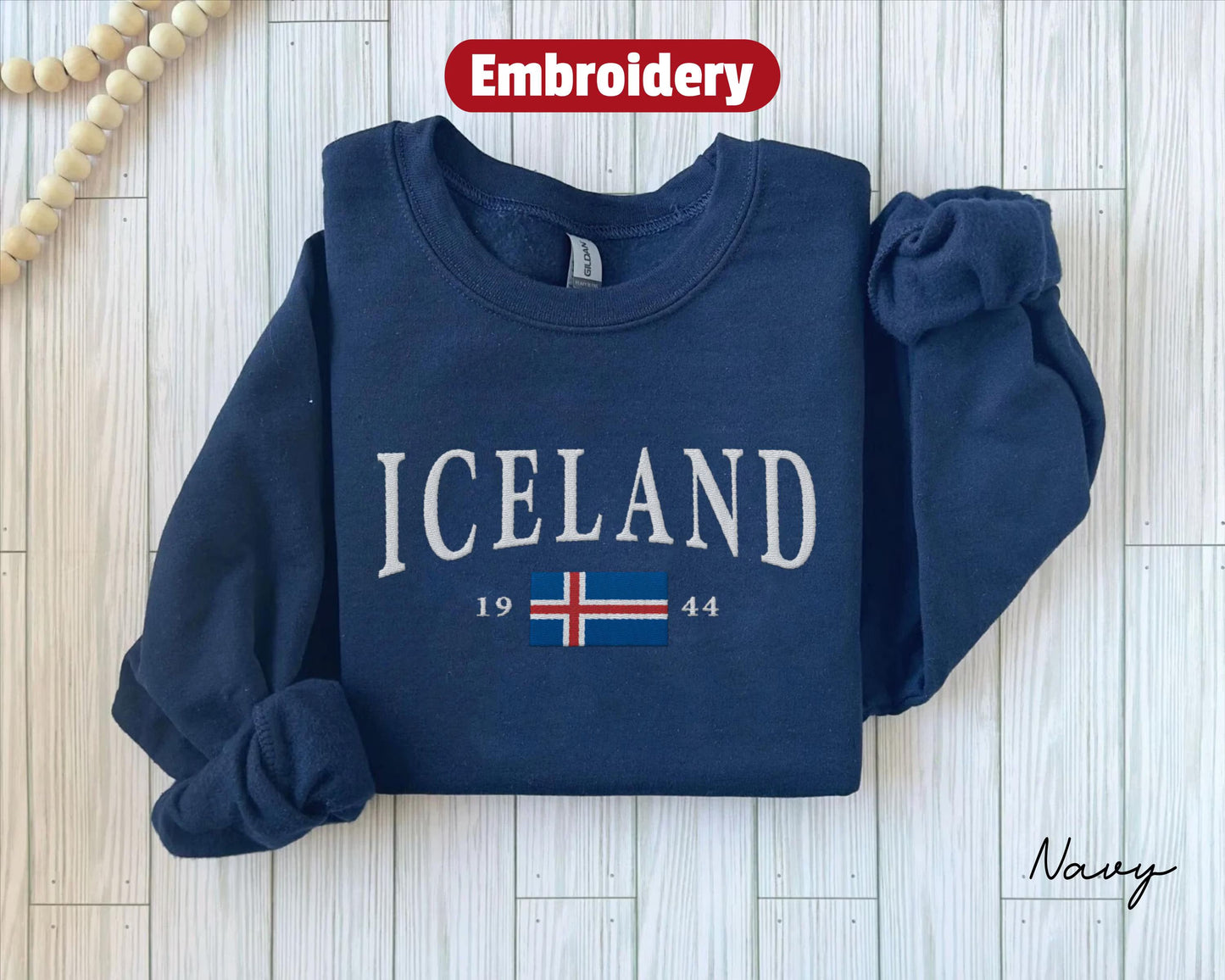 Iceland embroidered sweatshirt crewneck