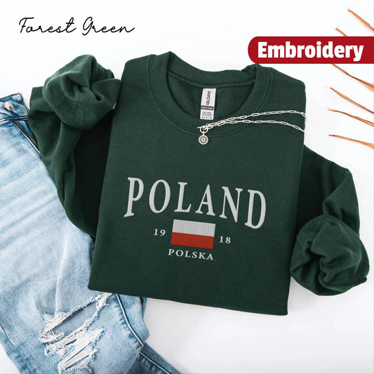 Poland embroidery sweatshirt crewneck
