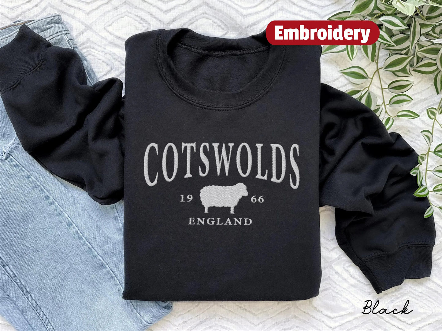 Cotswolds embroidery sweatshirt crewneck