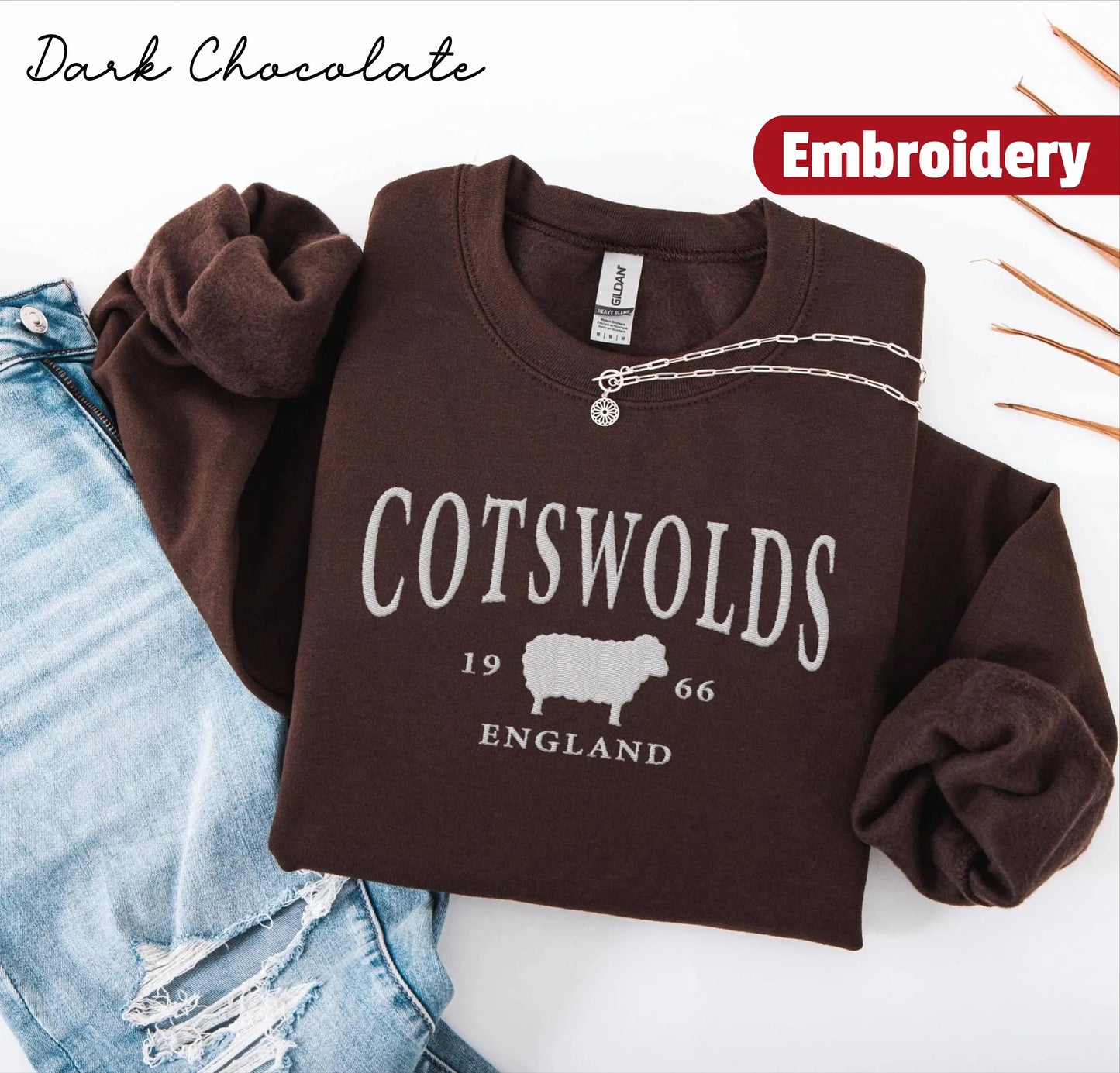 Cotswolds embroidery sweatshirt crewneck