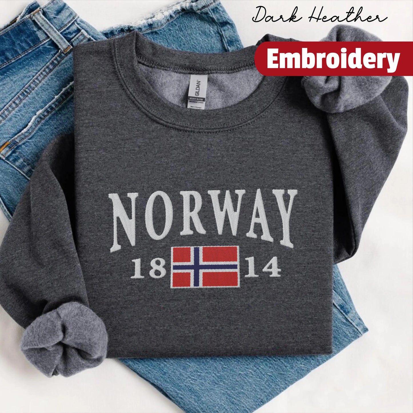 Norway embroidered sweatshirt crewneck