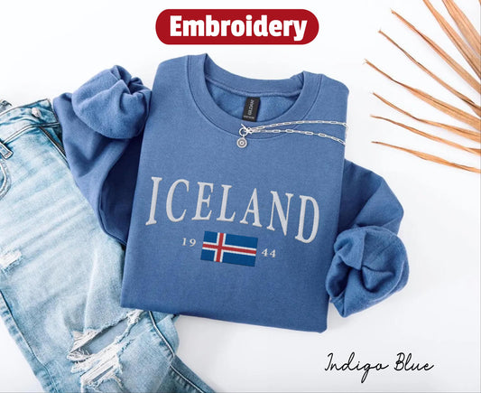 Iceland embroidered sweatshirt crewneck