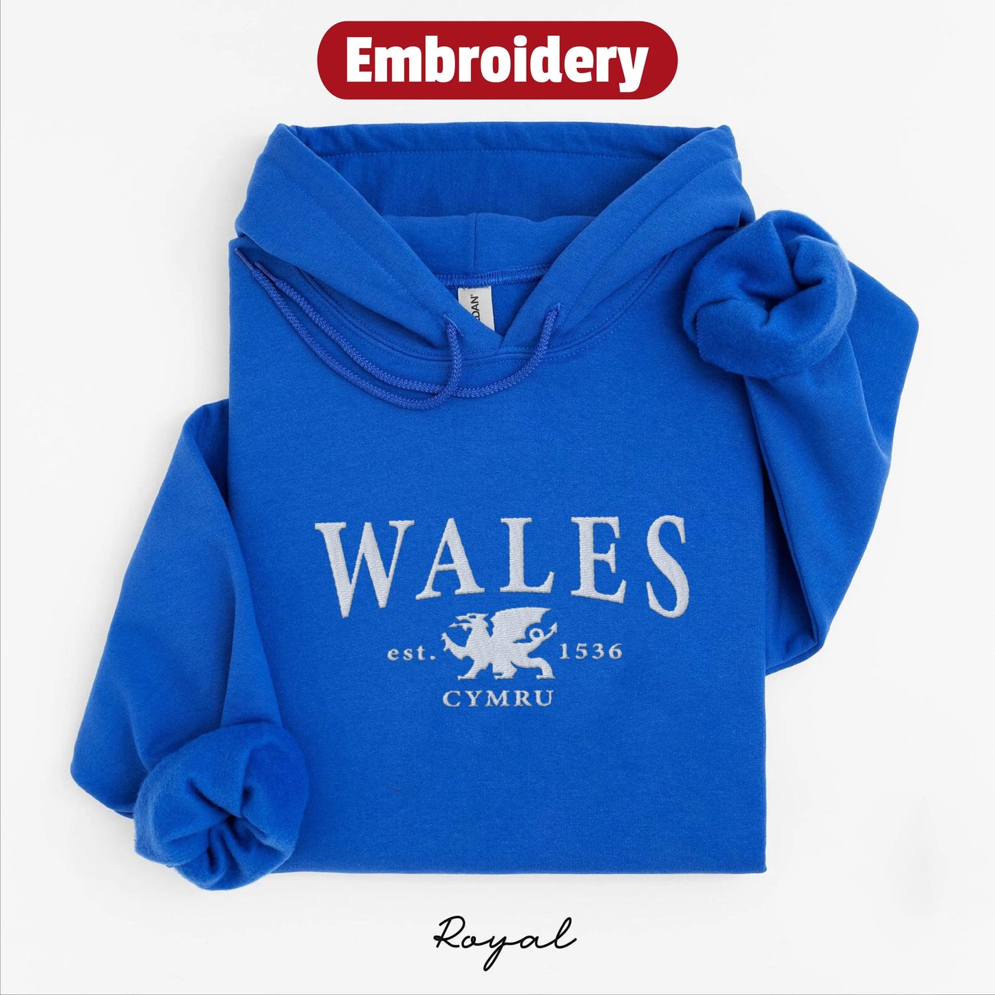 Wales embroidery hoodie