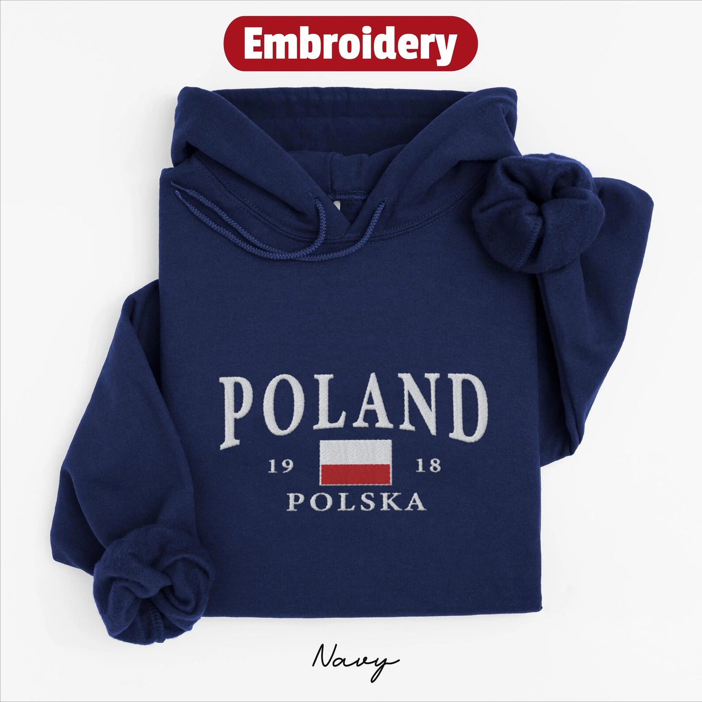 Poland embroidery hoodie