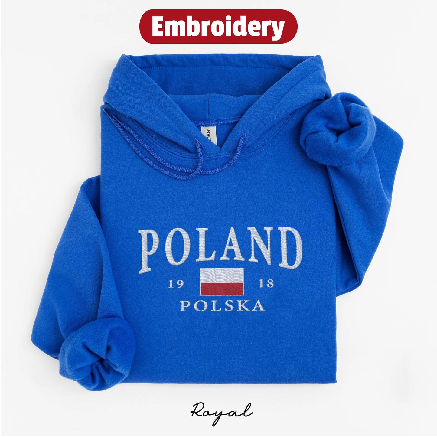 Poland embroidery hoodie