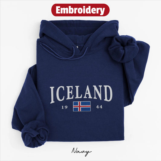 Iceland embroidery hoodie
