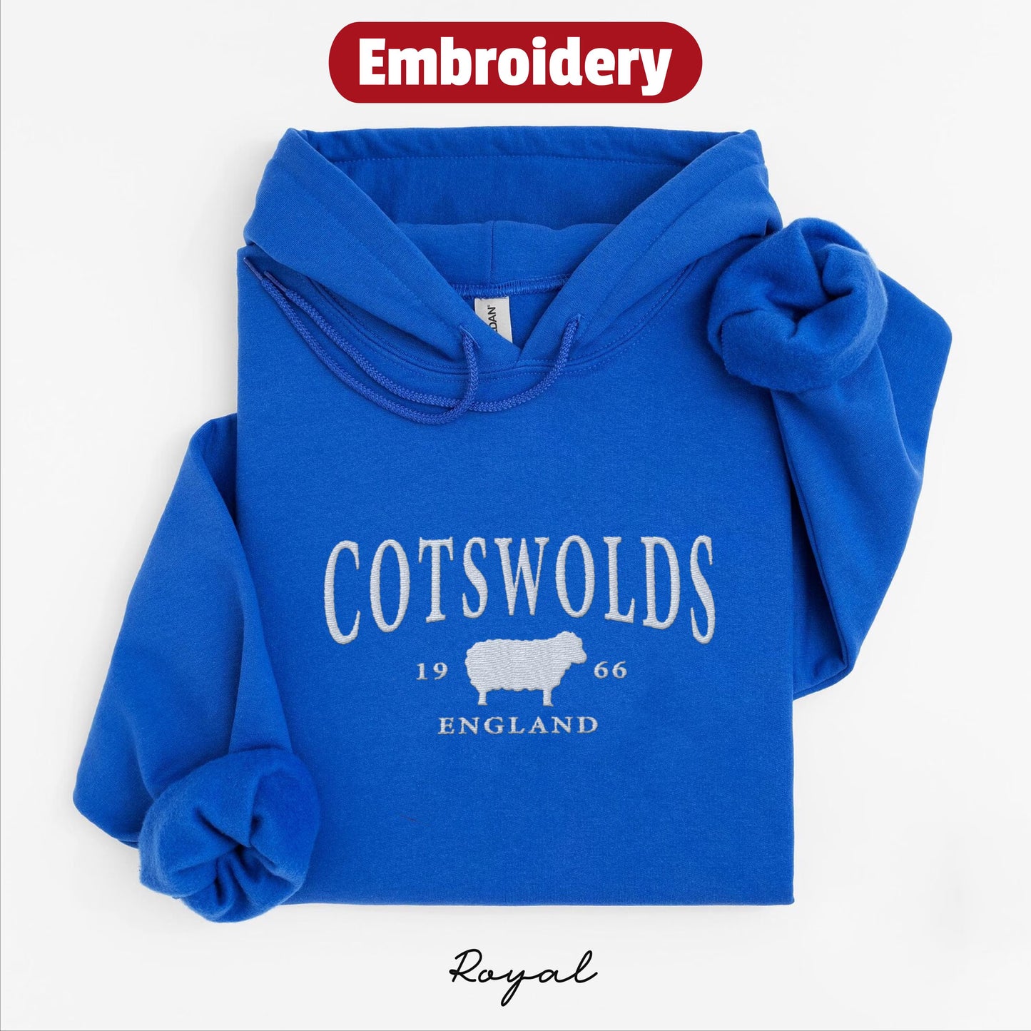 Cotswolds embroidery hoodie