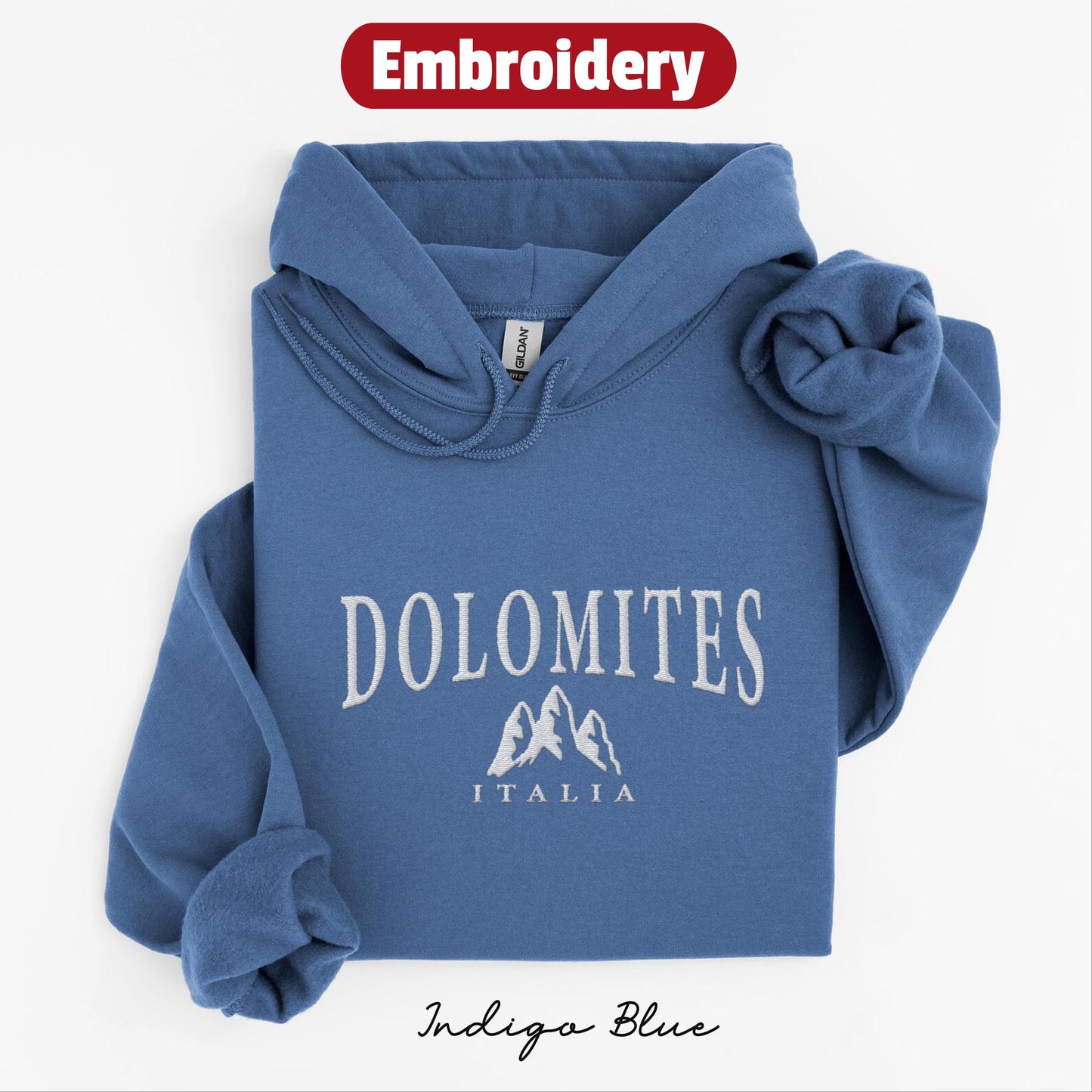 Dolomites embroidery hoodie