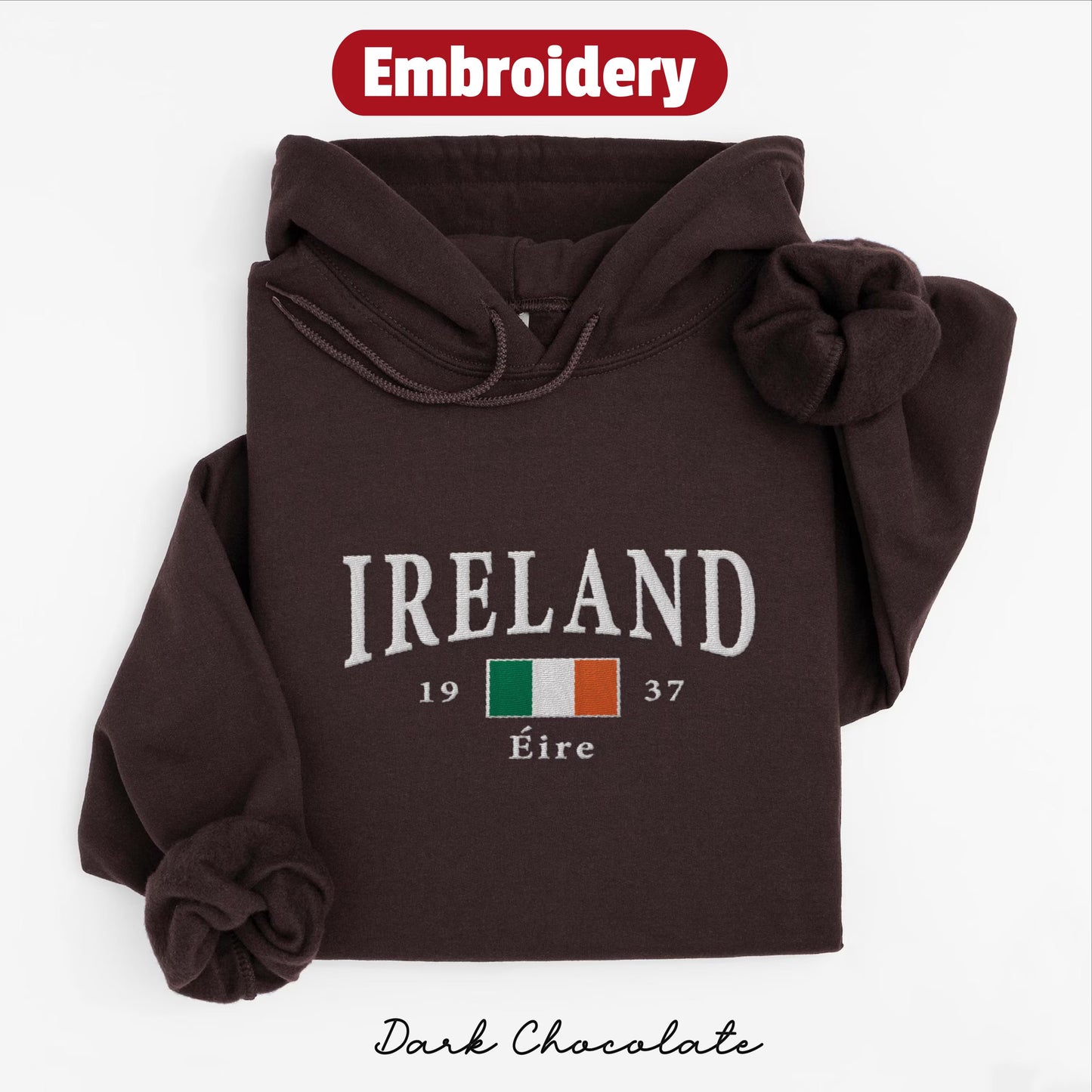 Ireland embroidery hoodie
