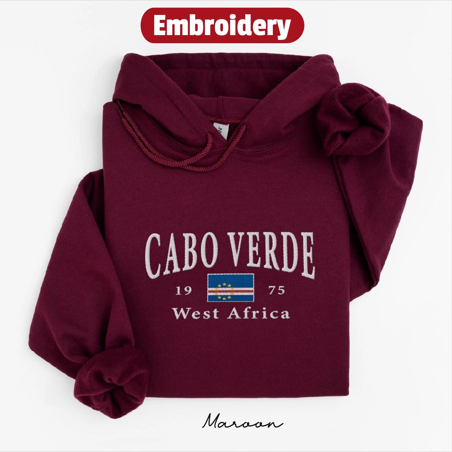 Cabo Verde embroidery hoodie