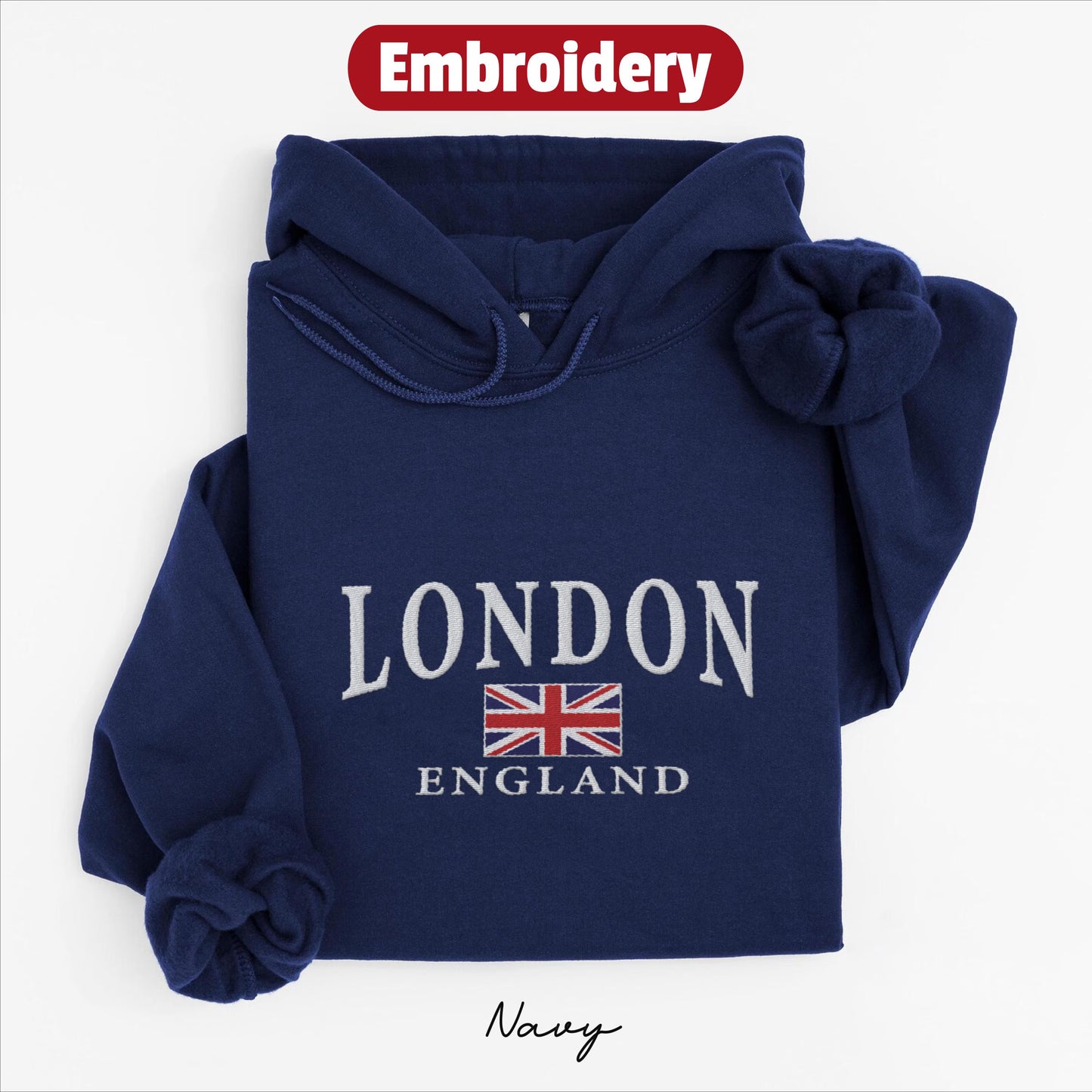 London embroidery hoodie