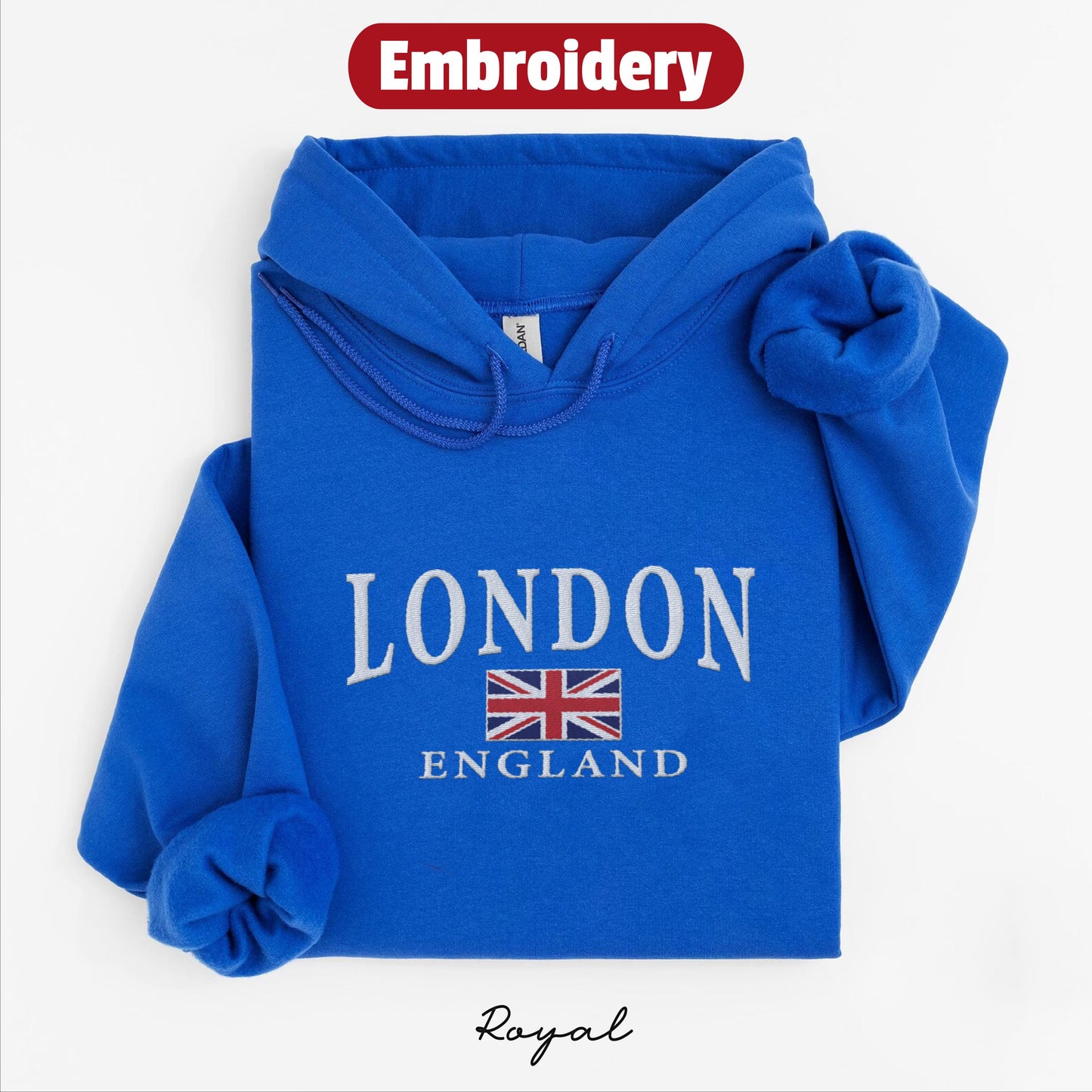 London embroidery hoodie