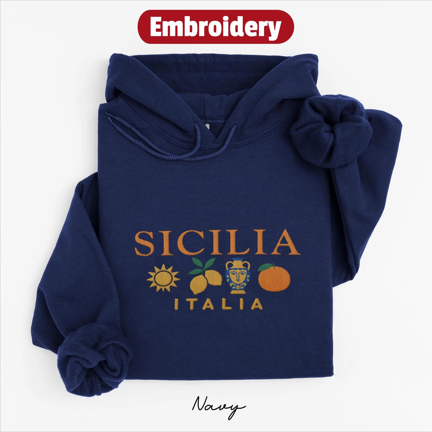 Sicily embroidery hoodie