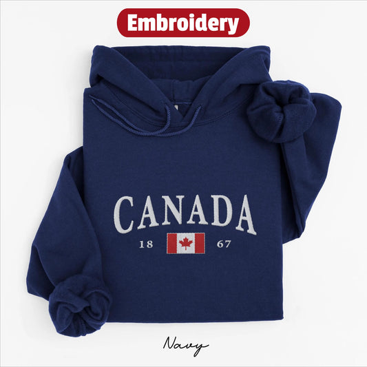 Canada embroidery hoodie