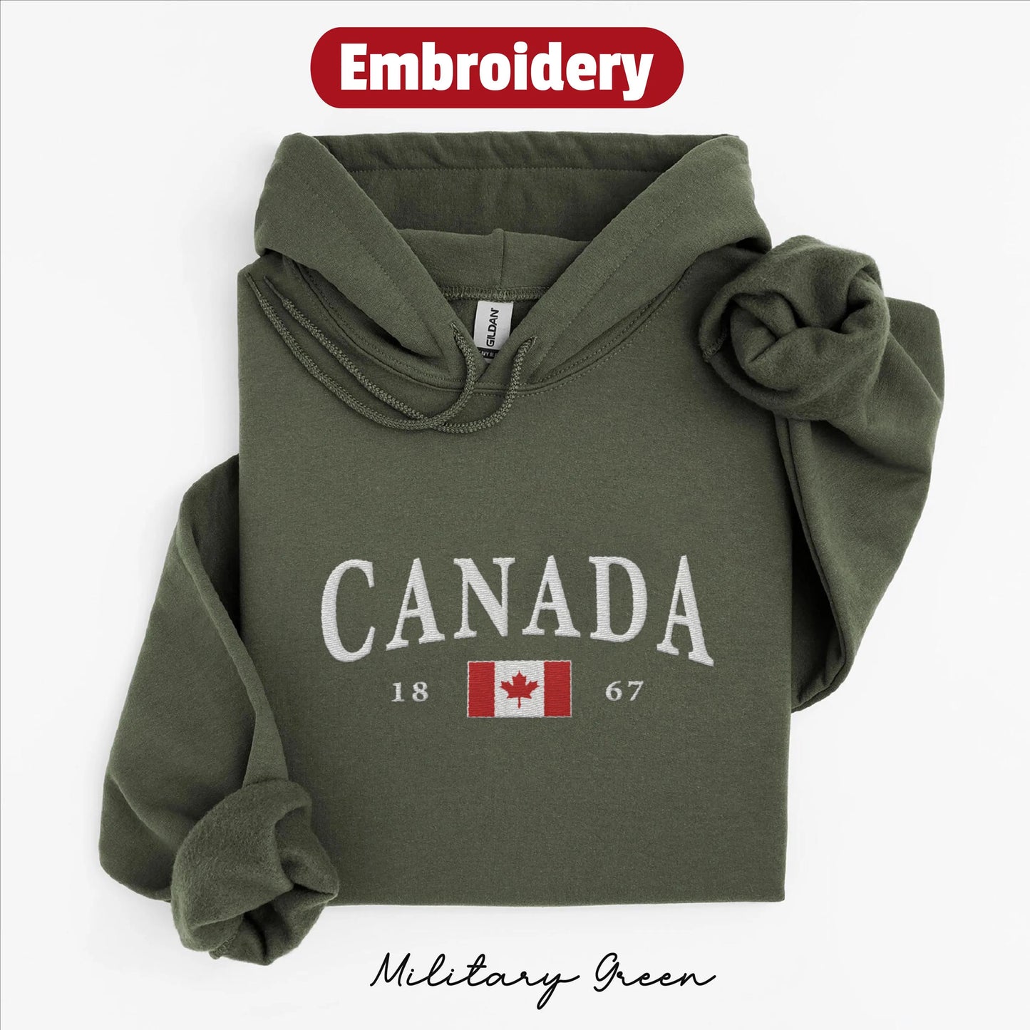 Canada embroidery hoodie