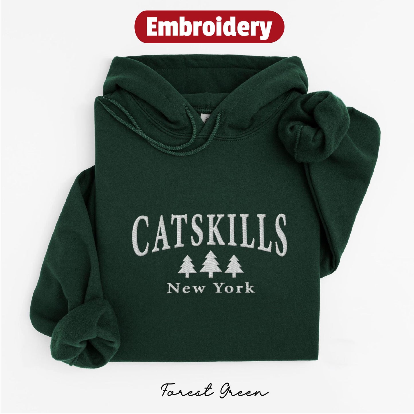 Catskills embroidery hoodie