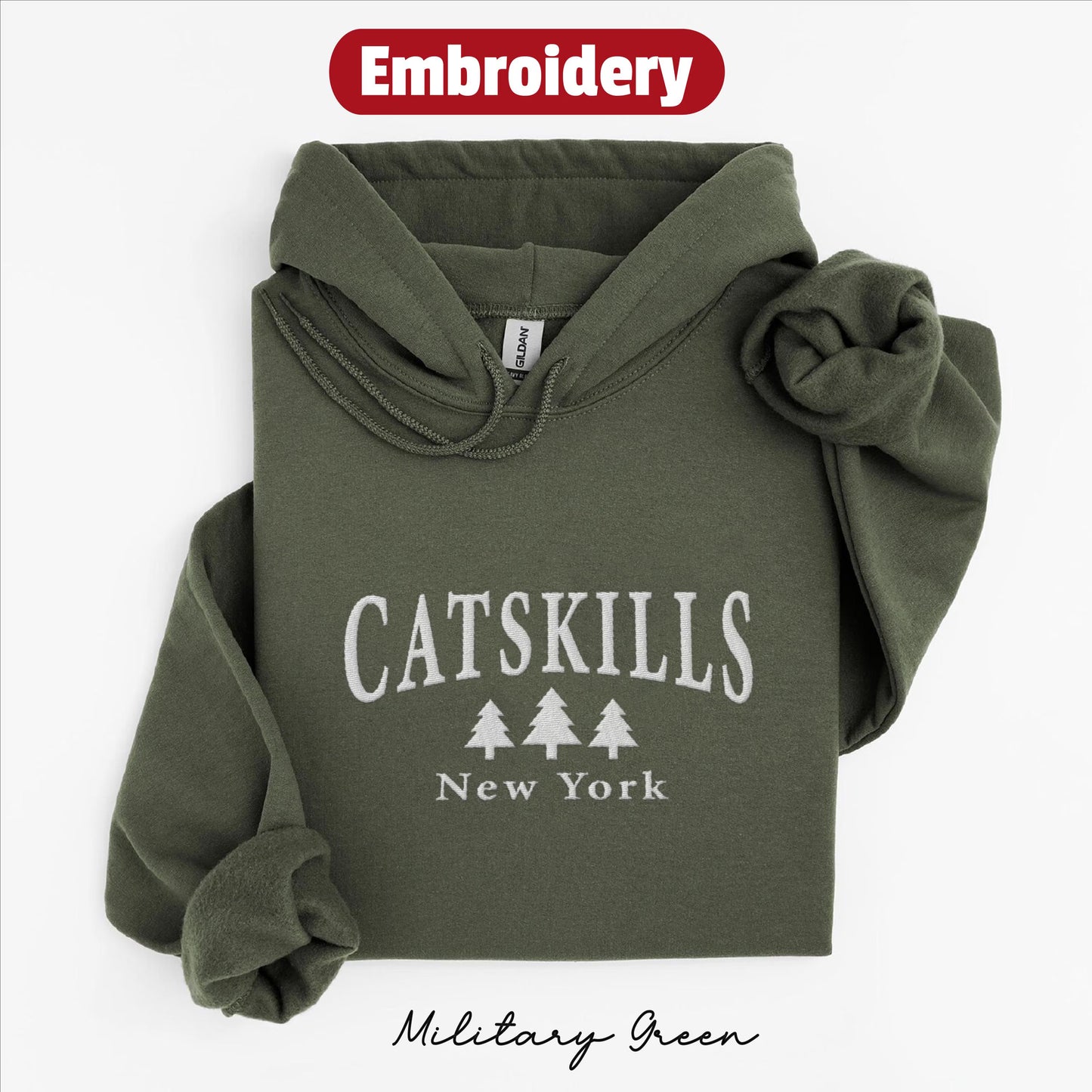 Catskills embroidery hoodie