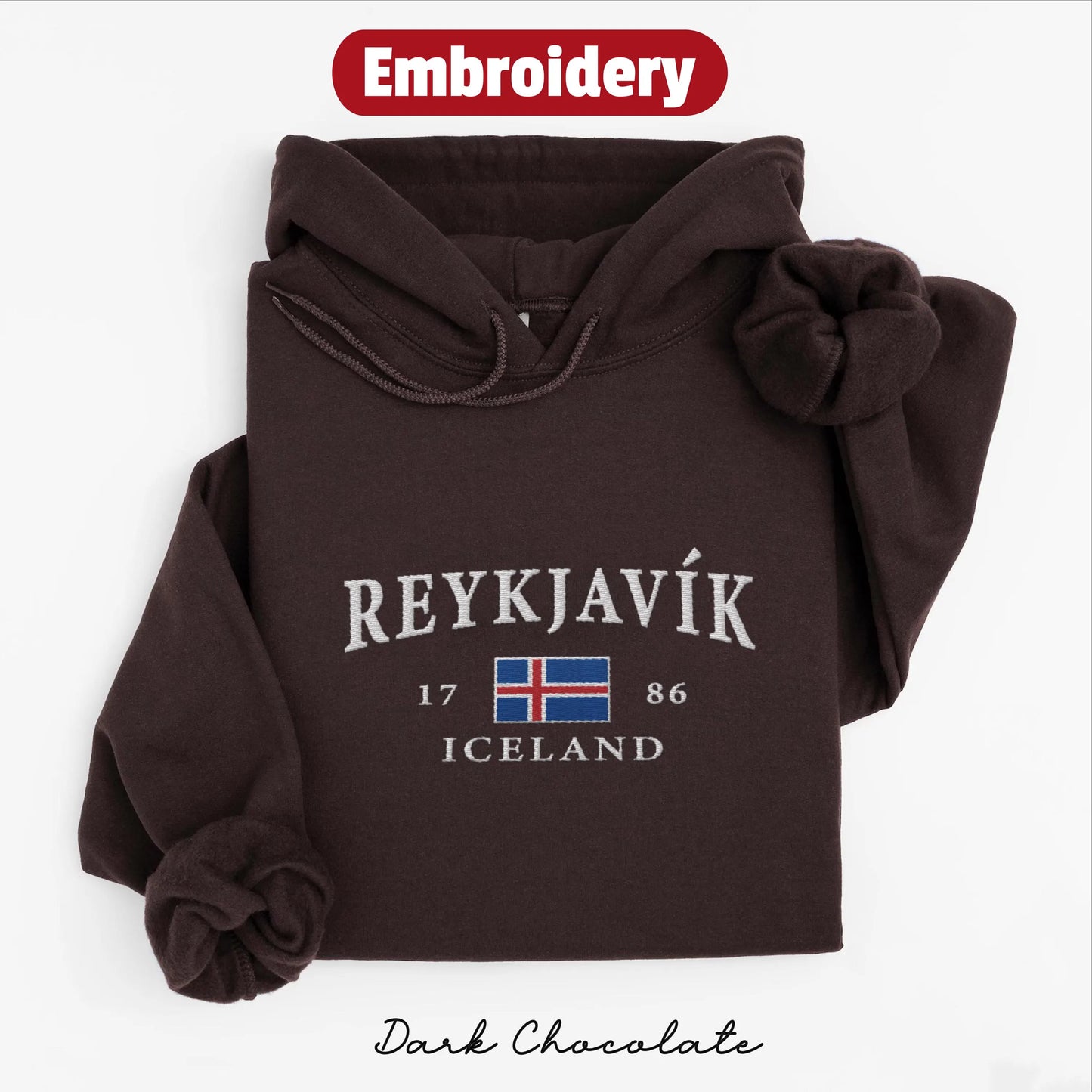 Reykjavík embroidery hoodie