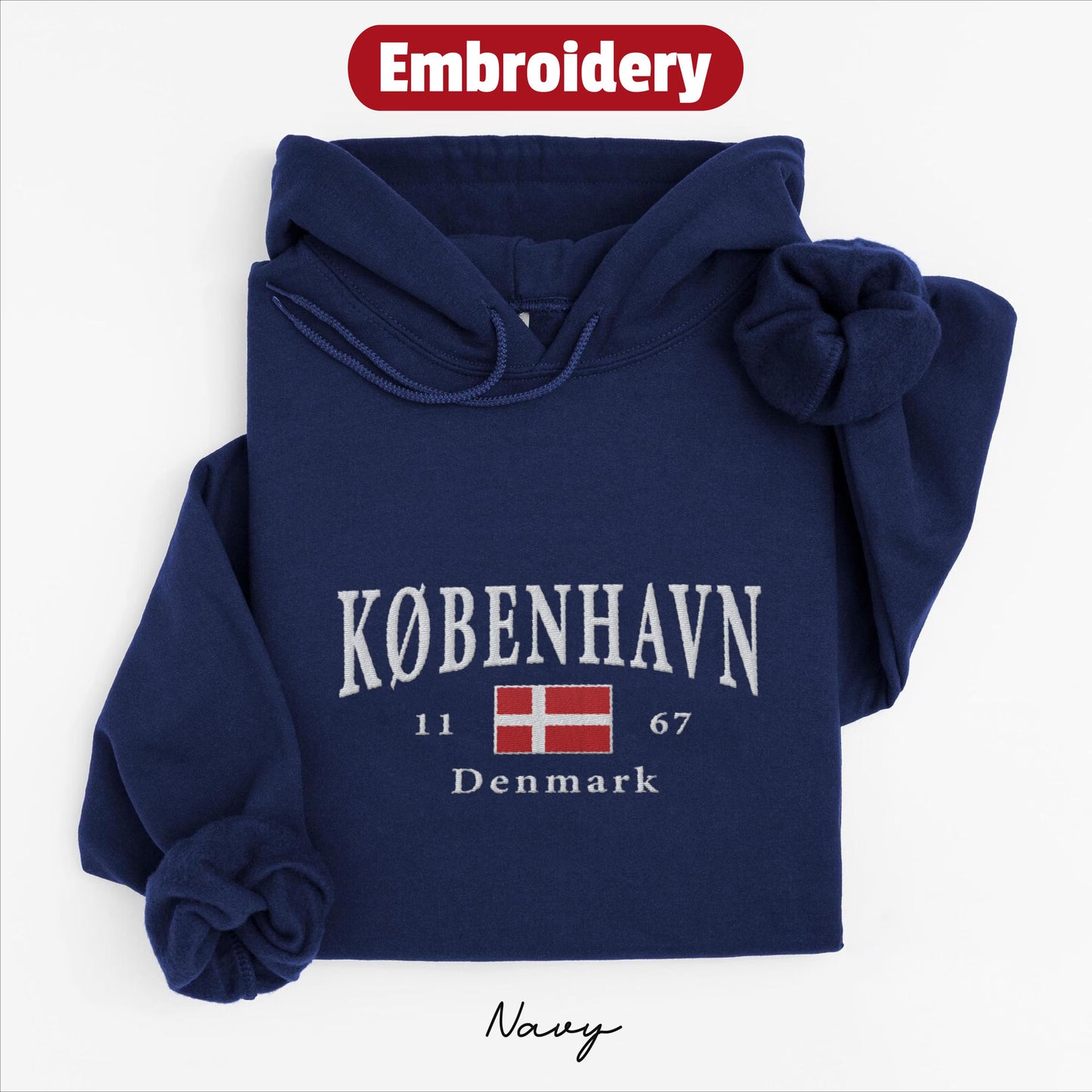 Copenhagen embroidery hoodie