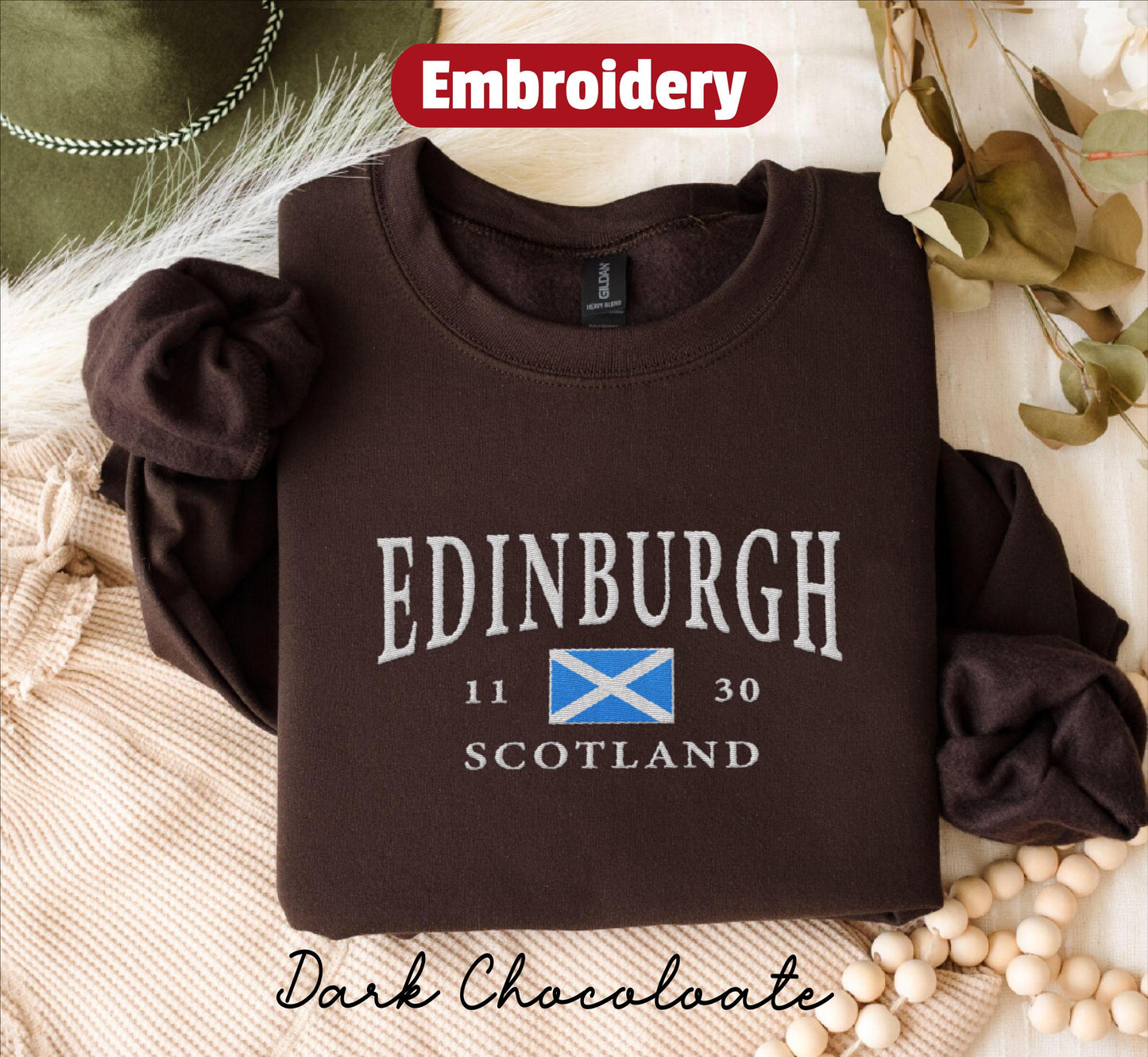 Edinburgh embroidered sweatshirt crewneck