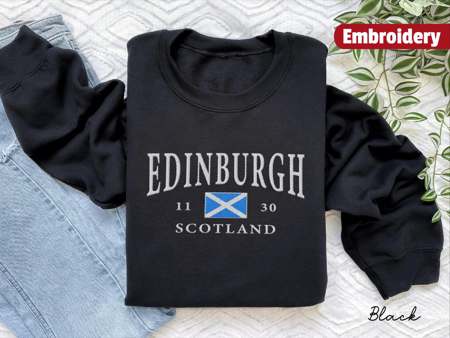 Edinburgh embroidered sweatshirt crewneck