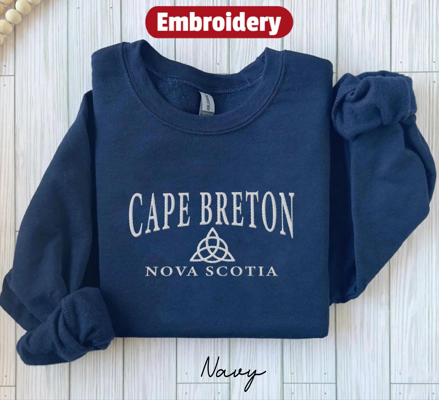 Cape Breton embroidered sweatshirt crewneck,