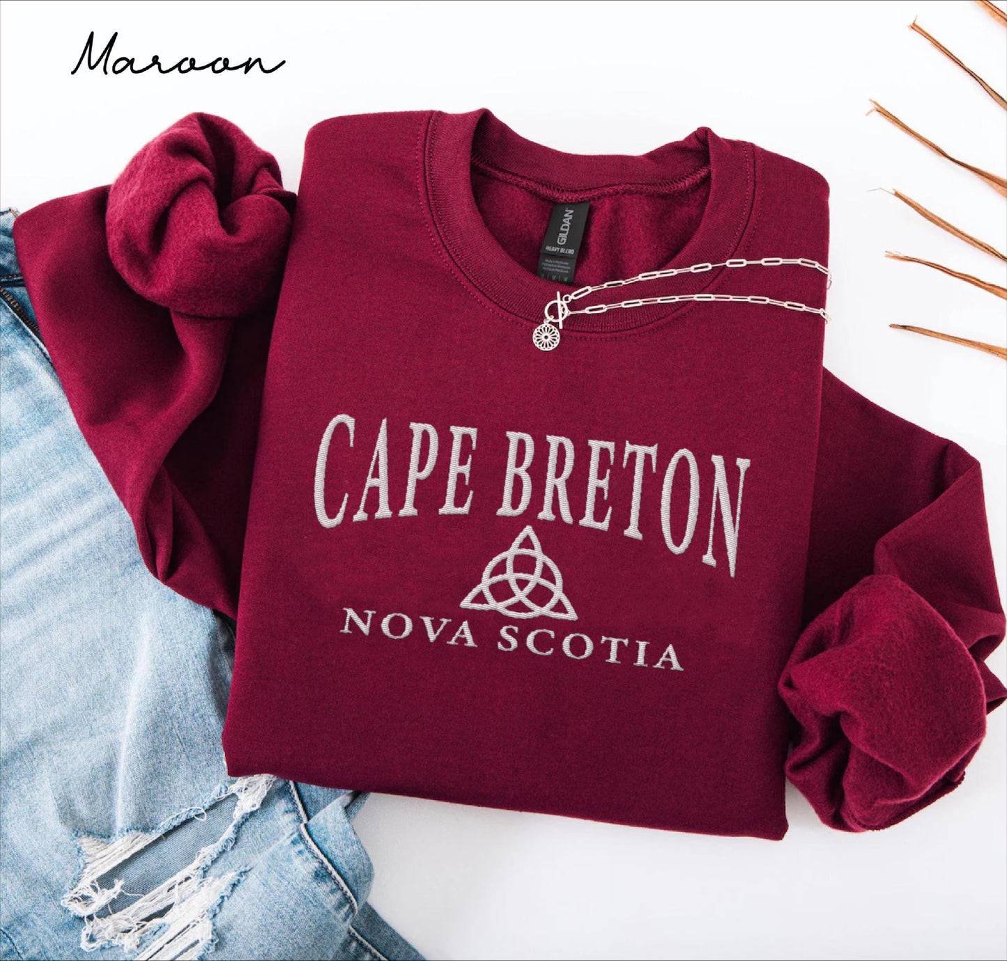 Cape Breton embroidered sweatshirt crewneck,