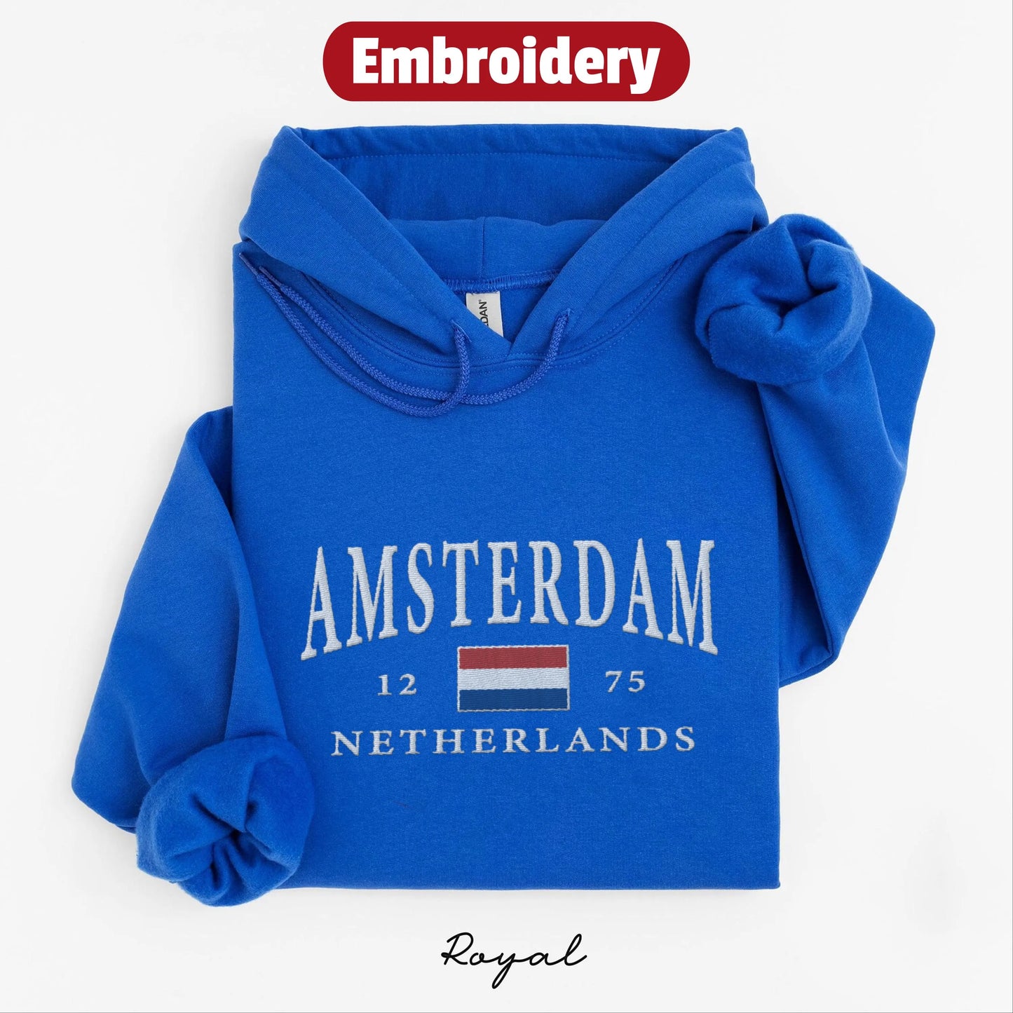 Amsterdam embroidered hoodie