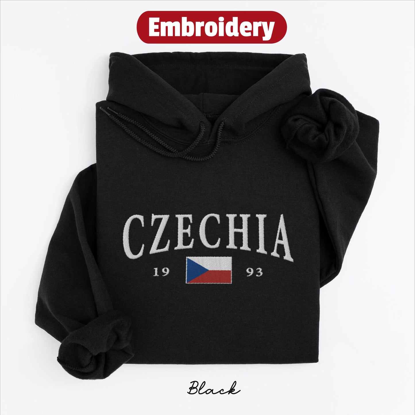 Czechia embroidered hoodie
