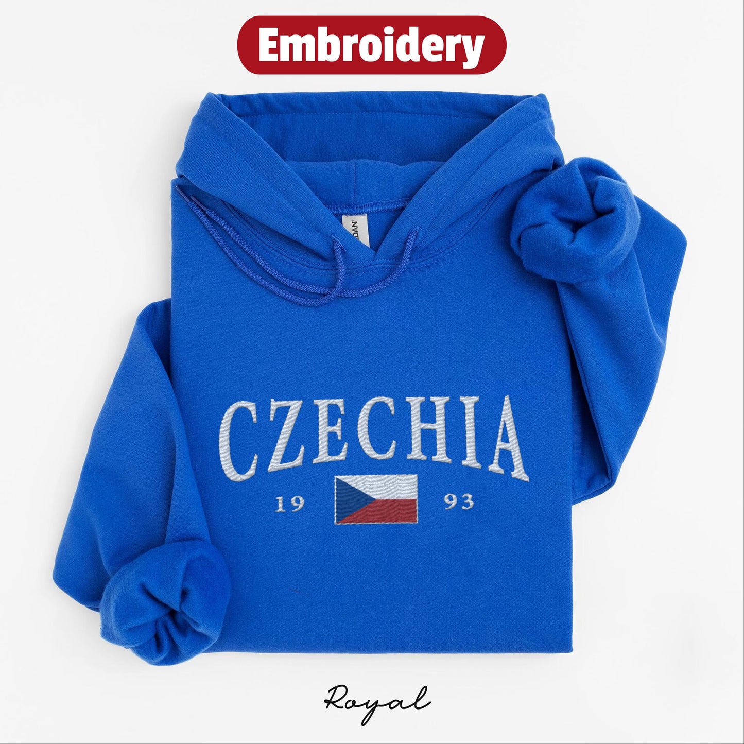 Czechia embroidered hoodie