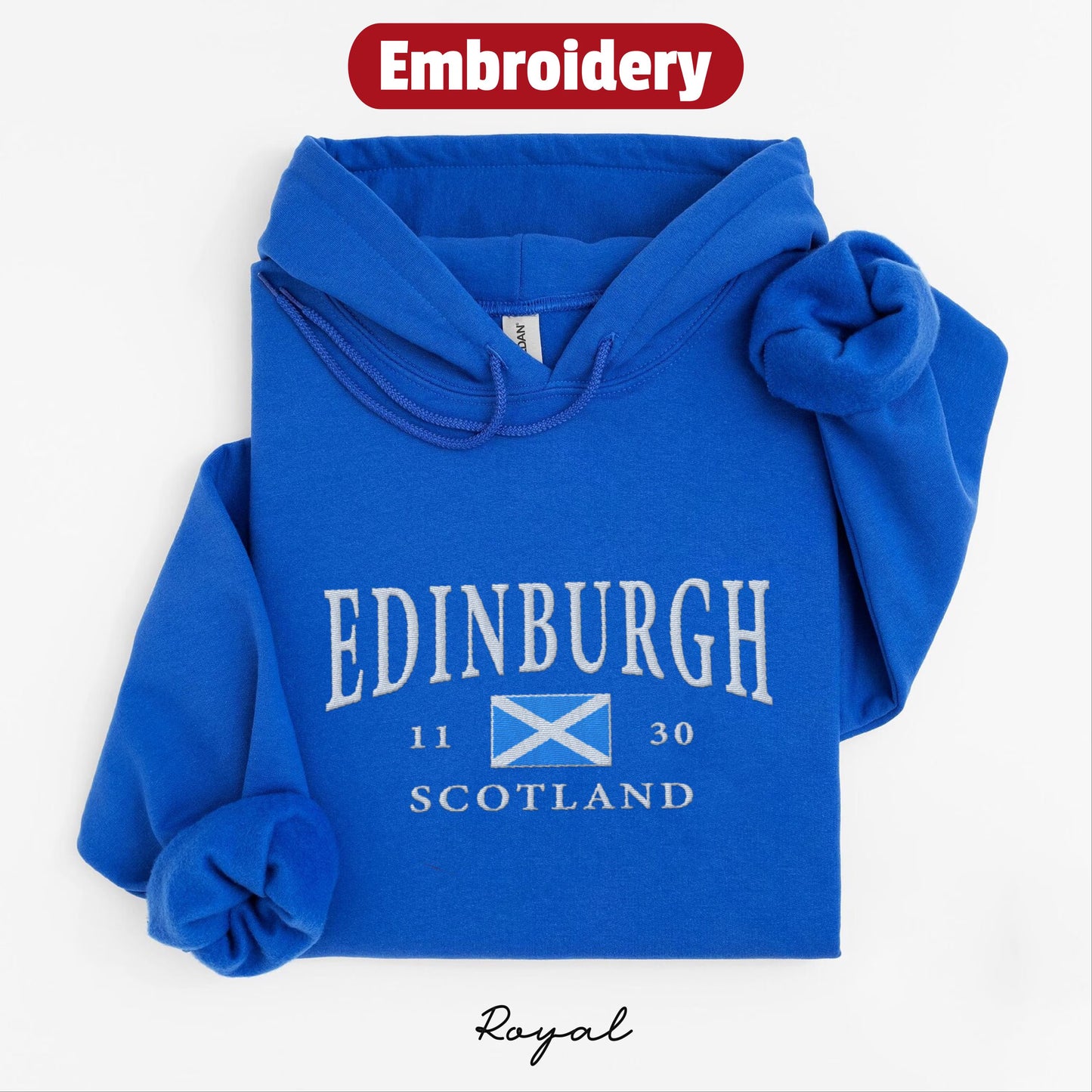 Edinburgh embroidered hoodie