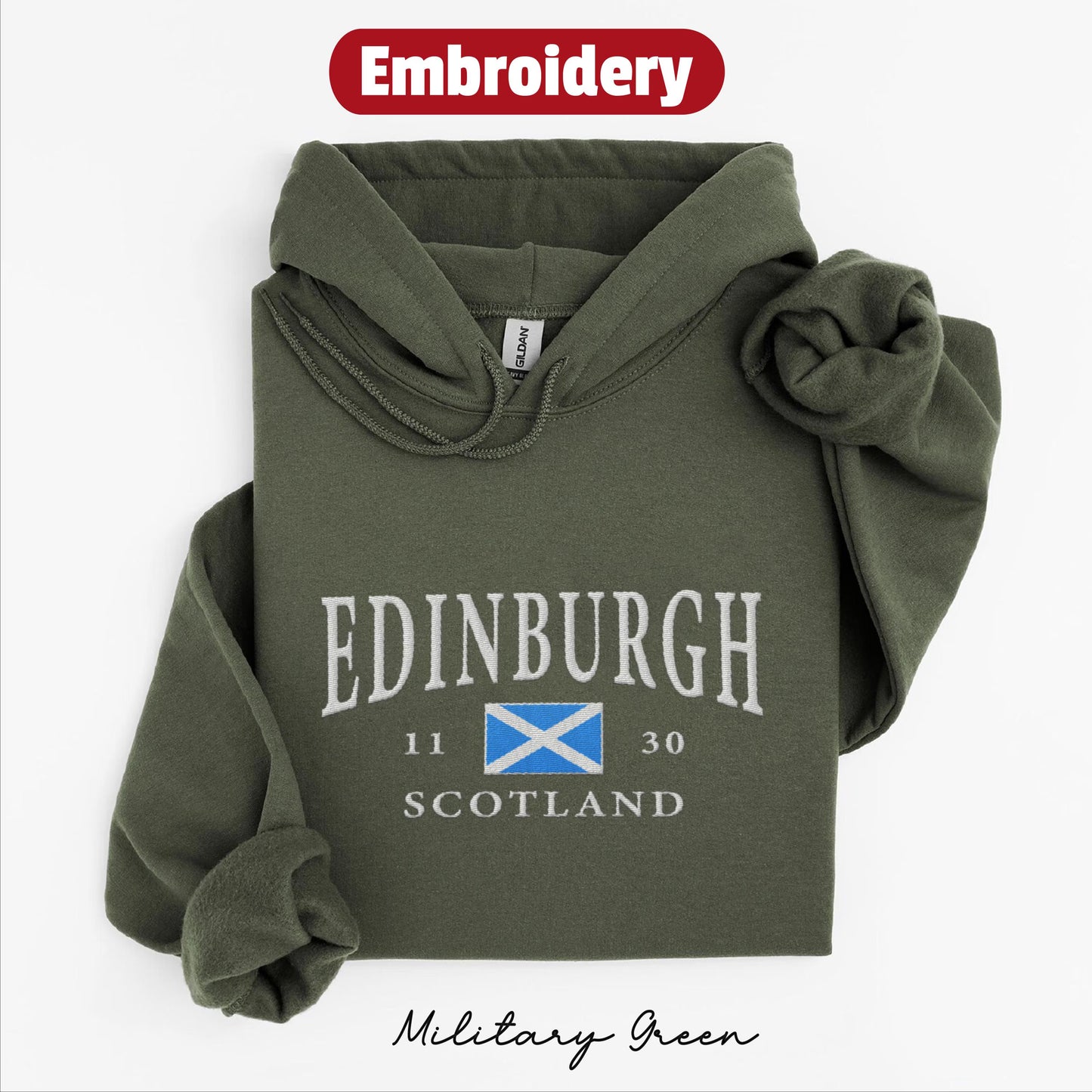 Edinburgh embroidered hoodie