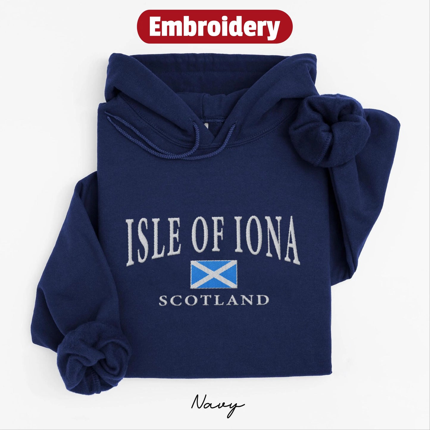 Isle of Iona embroidered hoodie