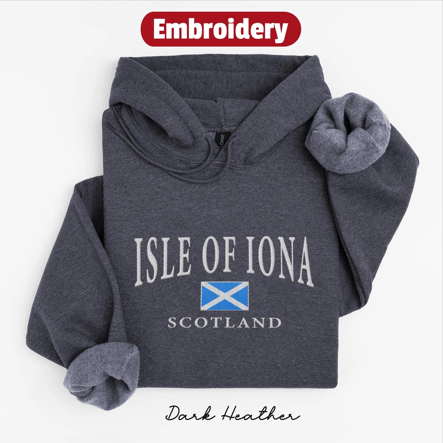 Isle of Iona embroidered hoodie